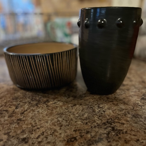 Roger Calero pottery bowl and cup - Picture 1 of 5
